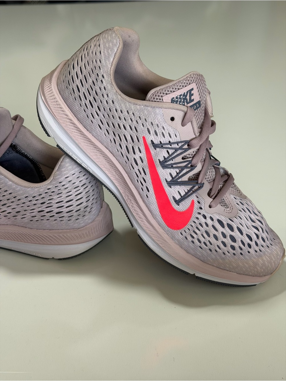 Nike Women’s Running Shoes - Pale Pink with Bright Coral Swoosh